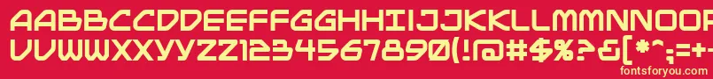 Mainbrg Font – Yellow Fonts on Red Background