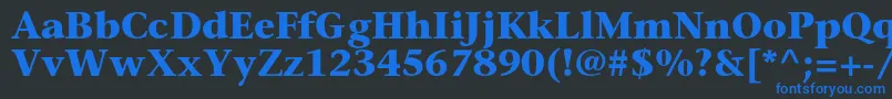 SonetserifcBold Font – Blue Fonts on Black Background