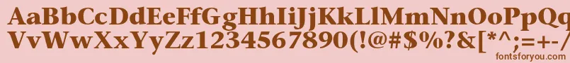 SonetserifcBold Font – Brown Fonts on Pink Background