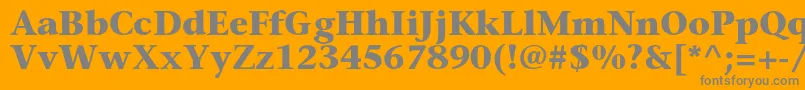 SonetserifcBold Font – Gray Fonts on Orange Background