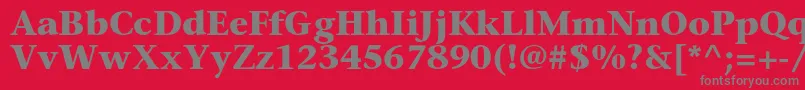 SonetserifcBold Font – Gray Fonts on Red Background