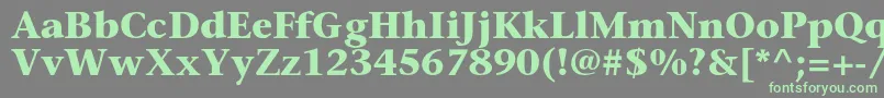 SonetserifcBold Font – Green Fonts on Gray Background