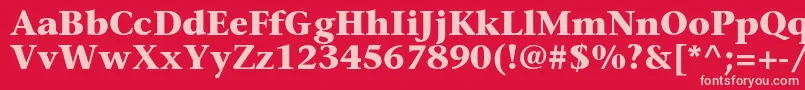 SonetserifcBold Font – Pink Fonts on Red Background