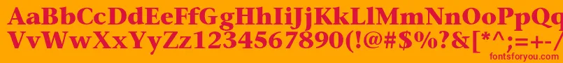 SonetserifcBold Font – Red Fonts on Orange Background