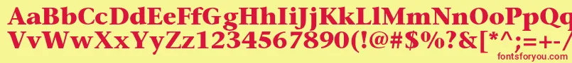 SonetserifcBold Font – Red Fonts on Yellow Background