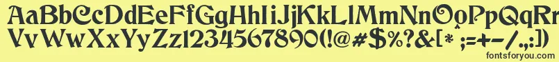 JmhCthulhumbus Font – Black Fonts on Yellow Background