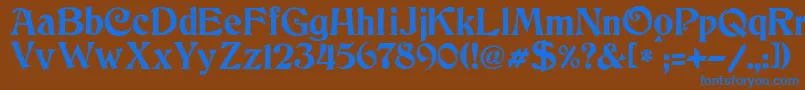 Шрифт JmhCthulhumbus – синие шрифты на коричневом фоне