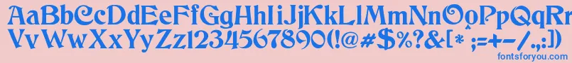 Шрифт JmhCthulhumbus – синие шрифты на розовом фоне