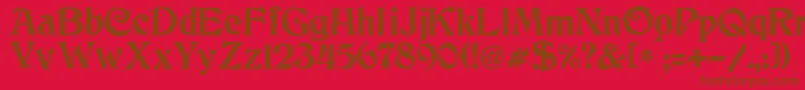 JmhCthulhumbus Font – Brown Fonts on Red Background