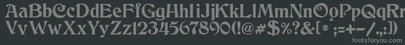 JmhCthulhumbus Font – Gray Fonts on Black Background