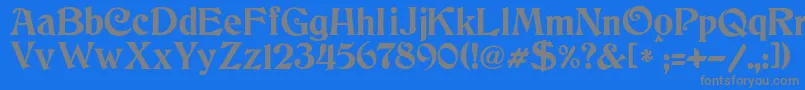 JmhCthulhumbus-Schriftart – Graue Schriften auf blauem Hintergrund