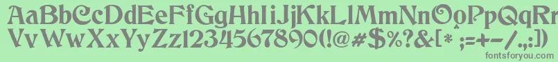 JmhCthulhumbus Font – Gray Fonts on Green Background