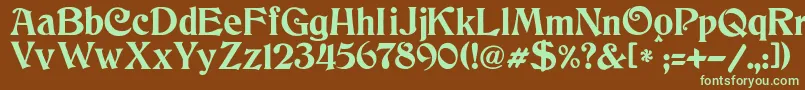 JmhCthulhumbus Font – Green Fonts on Brown Background