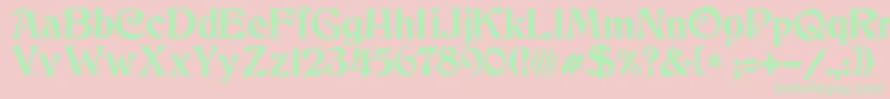 Шрифт JmhCthulhumbus – зелёные шрифты на розовом фоне
