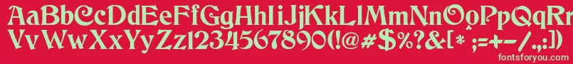 JmhCthulhumbus Font – Green Fonts on Red Background