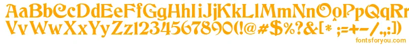 Czcionka JmhCthulhumbus – pomarańczowe czcionki
