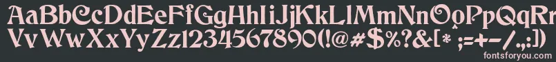 フォントJmhCthulhumbus – 黒い背景にピンクのフォント