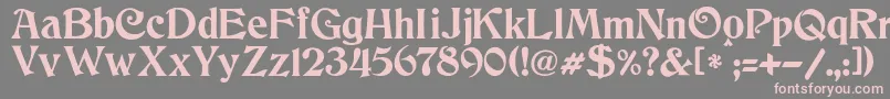 JmhCthulhumbus-Schriftart – Rosa Schriften auf grauem Hintergrund