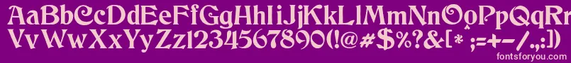 JmhCthulhumbus Font – Pink Fonts on Purple Background
