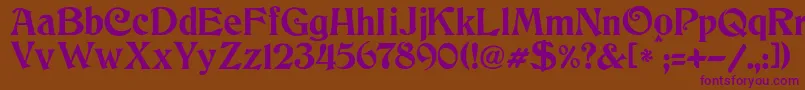JmhCthulhumbus Font – Purple Fonts on Brown Background