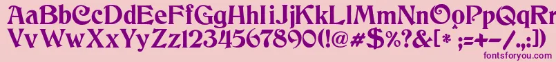 Шрифт JmhCthulhumbus – фиолетовые шрифты на розовом фоне