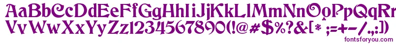 JmhCthulhumbus-fontti – violetit fontit valkoisella taustalla