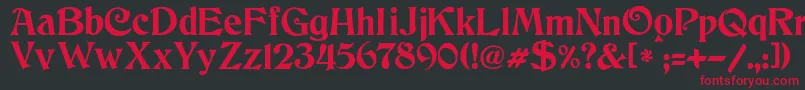 JmhCthulhumbus Font – Red Fonts on Black Background