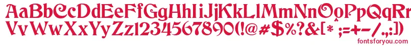 JmhCthulhumbus Font – Red Fonts on White Background