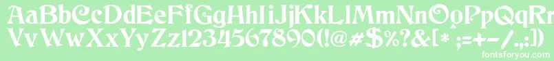 Czcionka JmhCthulhumbus – białe czcionki na zielonym tle