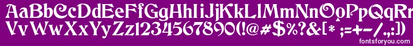 JmhCthulhumbus-fontti – valkoiset fontit violetilla taustalla