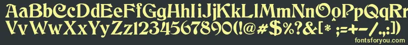 Шрифт JmhCthulhumbus – жёлтые шрифты на чёрном фоне
