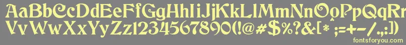 JmhCthulhumbus-Schriftart – Gelbe Schriften auf grauem Hintergrund