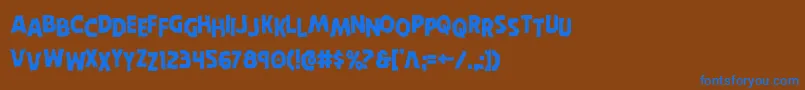 Horroweenstag Font – Blue Fonts on Brown Background