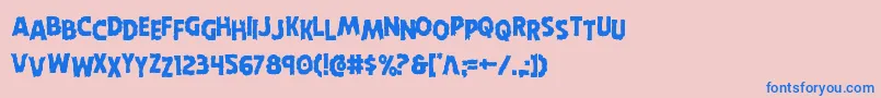Horroweenstag Font – Blue Fonts on Pink Background