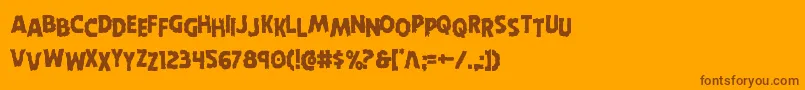 Horroweenstag Font – Brown Fonts on Orange Background