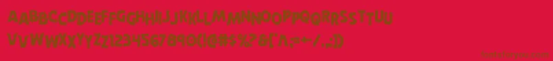 Police Horroweenstag – polices brunes sur fond rouge