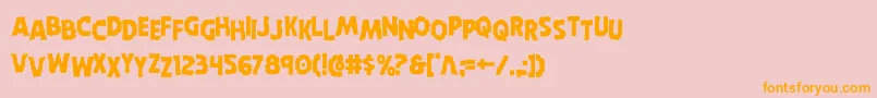 Horroweenstag Font – Orange Fonts on Pink Background