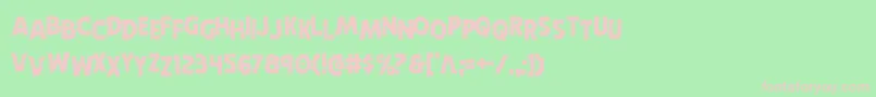 Horroweenstag Font – Pink Fonts on Green Background