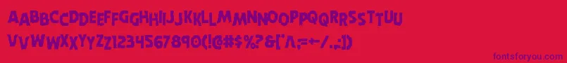 Horroweenstag Font – Purple Fonts on Red Background