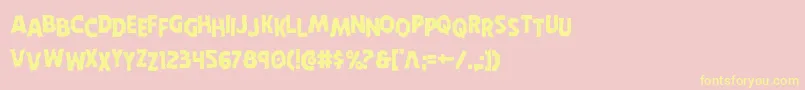 Horroweenstag Font – Yellow Fonts on Pink Background