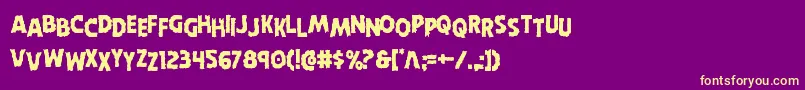 Horroweenstag Font – Yellow Fonts on Purple Background