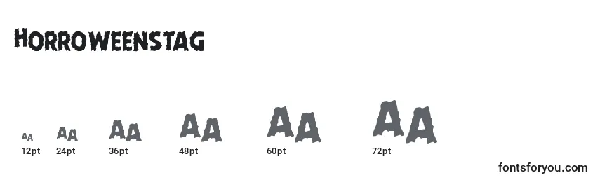 Horroweenstag Font Sizes