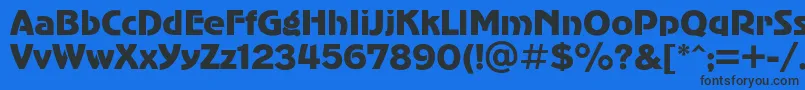 Advergothicc Font – Black Fonts on Blue Background