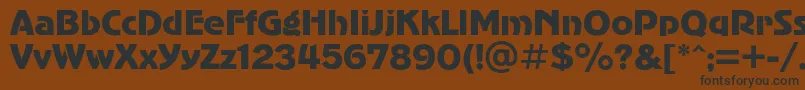 Weitere Informationen zur Advergothicc-Schriftart Advergothicc-Schriftart – Schwarze Schriften auf braunem Hintergrund