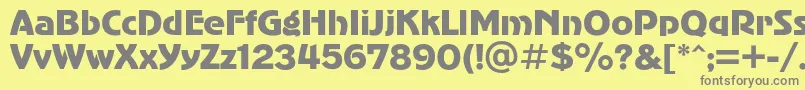 Advergothicc Font – Gray Fonts on Yellow Background