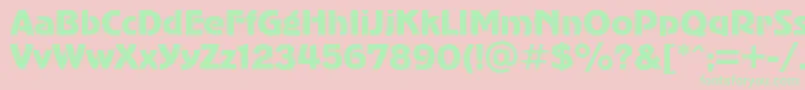 Advergothicc Font – Green Fonts on Pink Background