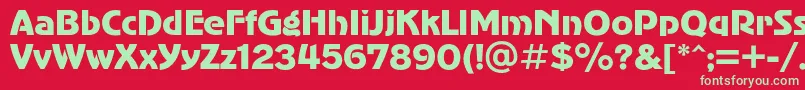 Advergothicc Font – Green Fonts on Red Background