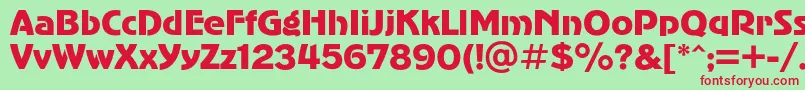 Advergothicc Font – Red Fonts on Green Background