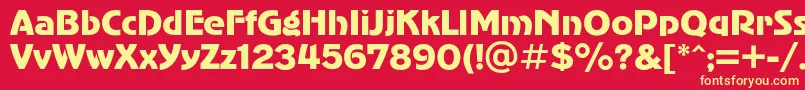 Advergothicc Font – Yellow Fonts on Red Background