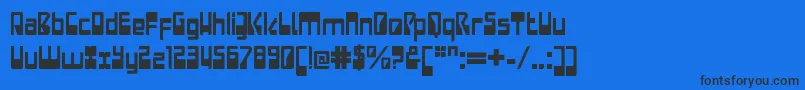 LaserdiscoPlain Font – Black Fonts on Blue Background